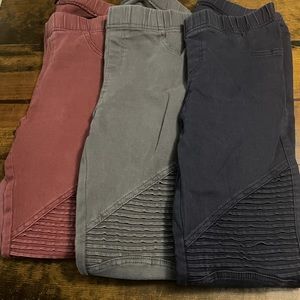 3 pairs of moto leggings